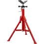 V Head Pipe Stand 0.3-30.5 cm Capacity, Adjustable Height 71.1-132.1 cm, Pipe Jack Stands 1133.9 kg Load Capacity, Portable Fold