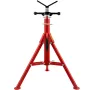 V Head Pipe Stand 0.3-30.5 cm Capacity, Adjustable Height 71.1-132.1 cm, Pipe Jack Stands 1133.9 kg Load Capacity, Portable Fold