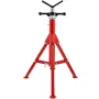 V Head Pipe Stand 0.3-30.5 cm Capacity, Adjustable Height 71.1-132.1 cm, Pipe Jack Stands 1133.9 kg Load Capacity, Portable Fold