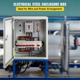 NEMA Steel Enclosure, 10 x 8 x 6\'\' NEMA 4X Steel Electrical Box, IP66 Waterproof & Dustproof, Outdoor/Indoor Electrical