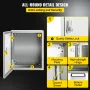 NEMA Steel Enclosure, 25x20x15 cm NEMA 4X Steel Electrical Box, IP66 Waterproof & Dustproof, Outdoor/Indoor Electrical Junction 