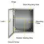NEMA Steel Enclosure, 25x20x15 cm NEMA 4X Steel Electrical Box, IP66 Waterproof & Dustproof, Outdoor/Indoor Electrical Junction 