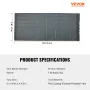 Dump Truck Mesh Tarp, 5 x 14 ft, PVC Coated Black Heavy Duty Cover with 5.5" 18oz Double Pocket, Brass Grommets, Reinforced Doub