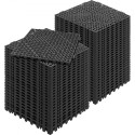 Modular Interlocking Cushion, 55 Pack 30 x 30 cm Splicing Drainage Mats, Soft PVC Interlocking Drainage Floor Tiles, Non-Slip