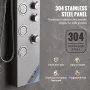 Shower Panel System, 4 Shower Modes Shower Panel Tower, Rainfall, Waterfall, 5 Full Body Massage Jets and 3-Setting Handheld Sho