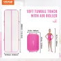 Inflatable Gymnastics Air Mat Set, 2 PCS Tumbling Mat, Tumble Track with Electric Pump, Air Roller Barrel Gymnastics Equipment, 