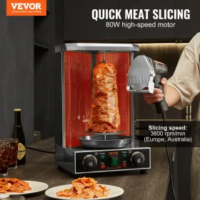 Elektrisk Shawarma kniv Turkisk Doner Kebab Meat Gyro Cutter