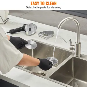 Deep Well Submersible Pump, 550W 230V/50Hz, 50L/min 89 m Head, 20 m Cord & Automatic Pressure Switch, 7.6 cm Stainless Steel