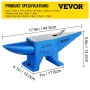 Enkelt horn Anvil 44 lb