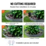 Steel Landscape Edging, 5-pack Steel Garden Edging Borders, 39" L x 5" H Strips, Hammer-in Edging Border, Bendable Metal Landsca