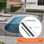 Pool Fence, 1.2 x 21.9 m Pool Fences for Inground Pools, Removable Child Safety Pool Fencing, Easy DIY Installation Swimming Poo