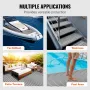 Boat Flooring, EVA Foam Boat Decking 240 x 89.9 cm, Non-Slip Self-Adhesive Flooring, 2.2 m² Marine Carpet for Boats, Yacht, Pont