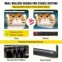 Vinyl Cutter 870mm Vinyl Cutter Machine Maximum Paper Feed 34inch Vinyl Plotter Cutter Machine with Sturdy Floor Stand Adjustabl