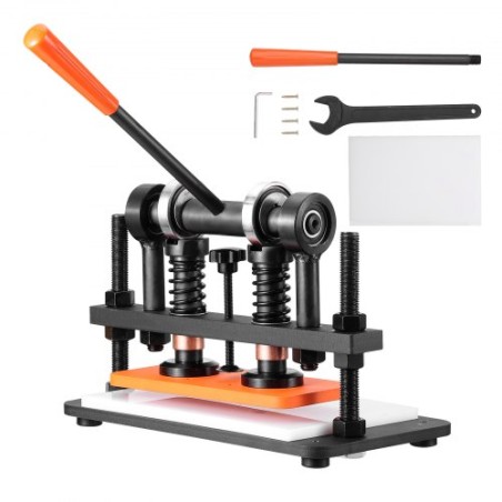 Leather Cutting Machine, 10.2 x 4.7 in Embossing Plate Manual Die Cutter, 0.47 in Pressure Stroke Leather Embossing Machine,