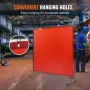 Welding Curtain Screen, 1.8 x 1.8 m Hanging Welding Curtain Wall, Flame-Resistant Vinyl Welding Protection Screens with 6-Level 