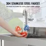 Rustfrit stål Utility Sink, 1 Rum fritstående lille vask