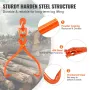 Log Skidding Tongs, 18 inch 2 Claw Log Lifting Tongs, Heavy Duty Rotating Steel Lumber Skidding Tongs, 772 lbs/350 kg Loading Ca