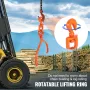 Log Skidding Tongs, 18 inch 2 Claw Log Lifting Tongs, Heavy Duty Rotating Steel Lumber Skidding Tongs, 772 lbs/350 kg Loading Ca