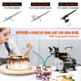 Airbrush Kit, Professional Airbrush Set with Compressor, Airbrushing System Kit with Multi-purpose Dual-action Gravity Feed