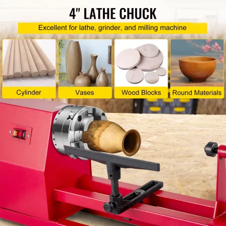 Drejebane chuck 4-tommer woodturning chuck 4 kæber 1 tommer x
