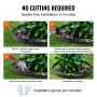 Steel Landscape Edging, 6-pack Steel Garden Edging Borders, 101.6 x 15.2 cm Strips, Hammer-in Edging Border with 8 Clips, Bendab