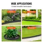 Steel Landscape Edging, 6-pack Steel Garden Edging Borders, 101.6 x 15.2 cm Strips, Hammer-in Edging Border with 8 Clips, Bendab