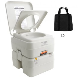 Portable Toilet for Camping, Porta Potty with Carry Bag, 20 L Waste Tank & 12 L Flush Tank, Push-Button Pressurized Flush