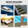Boat Flooring, EVA Foam Boat Decking 94.5" x 23.6", Non-Slip Self-Adhesive Flooring, 31.1sq.ft 2 Rolls of Marine Carpet for Boat