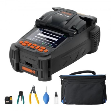 Fiber Fusion Splicer 6 Motors, Core Alignment Fiber Optic Fusion Splicer med 4 "digital LCD -skærm, billedopbevaring, 3 i 1 auto