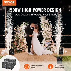 Cold Spark Firework Machine x4 500W 2-4M Stage DJ Wedding Event Party