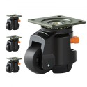 Leveling Casters, Set of 4, 2200 lbs Total Load Capacity, 2.5 inches, Heavy Duty with Upgraded Handle Design, 360 Degree Swivel