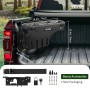 Truck Bed Storage Box, Lockable Lid, Waterproof ABS Wheel Well Tool Box 6.6 Gal/20 L with Password Padlock, Compatible with