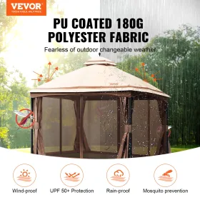 Terrassepavillon til 10-12 personer, 10 x 13 fod havepavillon