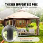 Terrassepavillon til 10-12 personer, 10 x 13 fod havepavillon