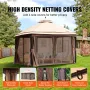 Patio Gazebo for 10-12 Person, 10 x 13 FT Backyard Gazebo, with Mosquito Netting, Metal Frame, and PU Coated 180G Polyester, Out