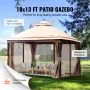 Terrassepavillon til 10-12 personer, 10 x 13 fod havepavillon