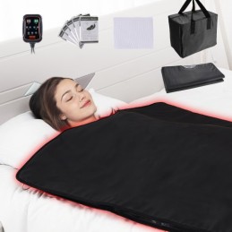 Sauna Blanket Far Infrared Heating with Therapy Stones for Detox 75x35in