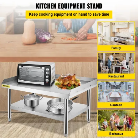 Rustfrit ståludstyr Grill Stand, 48 x 30 x 24 tommer rustfrit