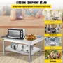 Rustfrit ståludstyr Grill Stand, 48 x 30 x 24 tommer rustfrit