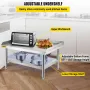 Rustfrit ståludstyr Grill Stand, 48 x 30 x 24 tommer rustfrit