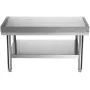 Stainless Steel Equipment Grill Stand, 48 x 30 x 24 Inches Stainless Table, Grill Stand Table with Adjustable Storage Undershelf
