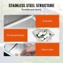 Stainless Steel Utility Sink, 1 Compartment Free Standing Small Sink Include Faucet & legs, 40.6 x 33 x 22.1 cm Commercial Singl