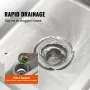 Rustfrit stål Utility Sink, 1 Rum fritstående lille vask