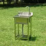 Stainless Steel Utility Sink, 1 Compartment Free Standing Small Sink Include Faucet & legs, 40.6 x 33 x 22.1 cm Commercial Singl