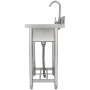 Rustfrit stål Utility Sink, 1 Rum fritstående lille vask