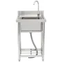 Rustfrit stål Utility Sink, 1 Rum fritstående lille vask