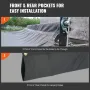 Dump Truck Mesh Tarp, 8 x 18 ft, PVC Coated Black Heavy Duty