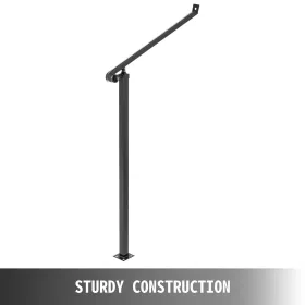 40mm Pipe Wrought Iron Handrail 2 Steps Handrails for Outdoor Steps Handrails Garden Railing Exterior Handrail Stair Railings