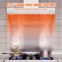 Commercial Exhaust Hood, 7FT Food Truck Hood Exhaust, 201 Stainless Steel Concession Trailer Hood with 3 Detachable U-shaped Gri