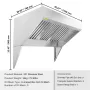 Commercial Exhaust Hood, 7FT Food Truck Hood Exhaust, 201 Stainless Steel Concession Trailer Hood with 3 Detachable U-shaped Gri